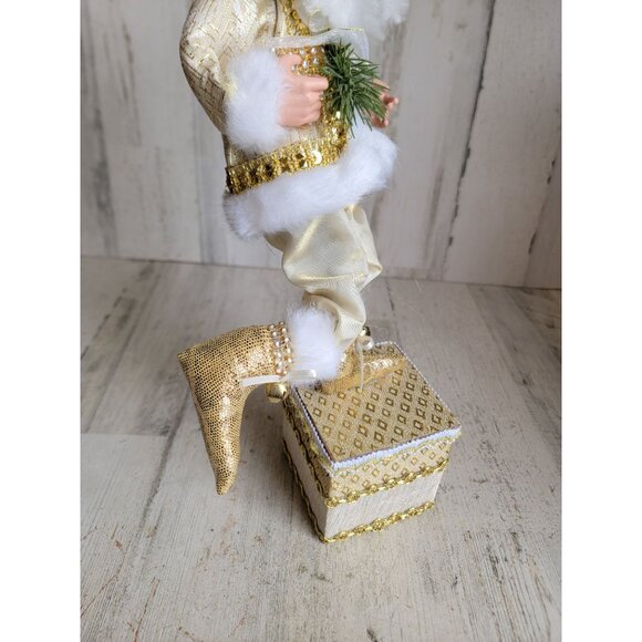 Nicholas collection elf standing on box stocking holder vintage decor - Picture 7 of 10
